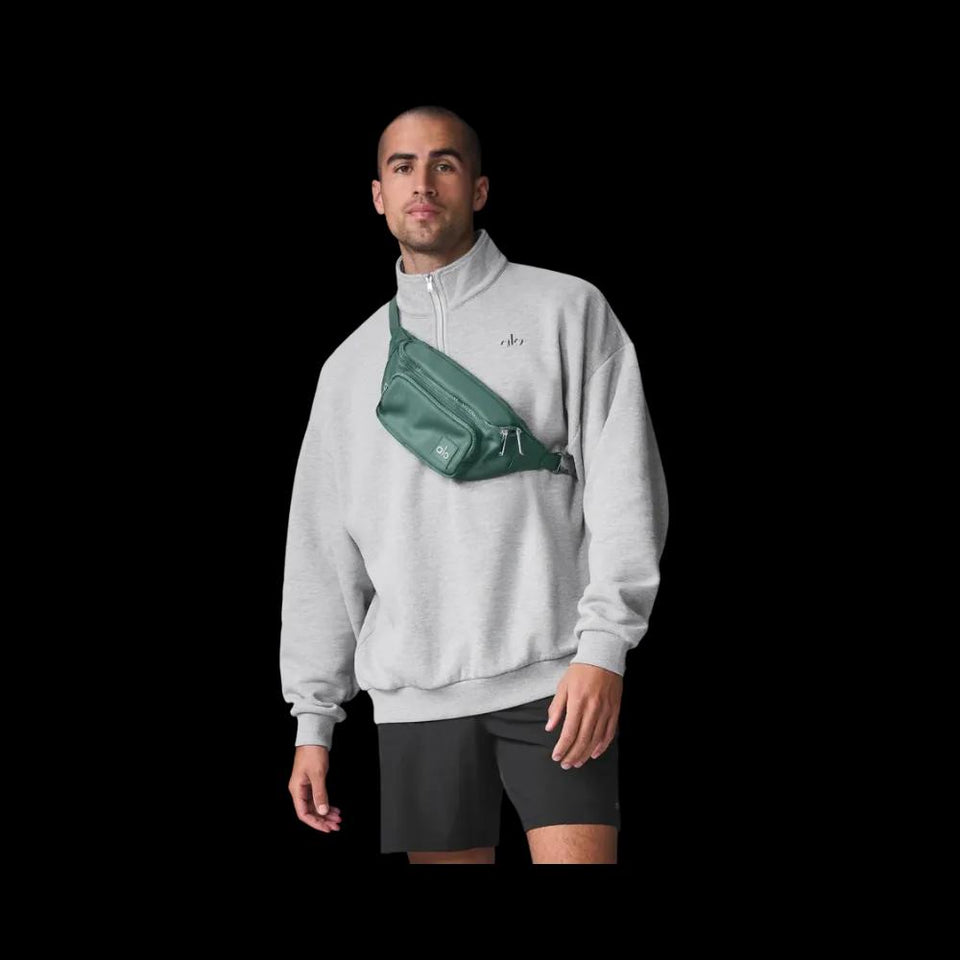 Alo Accolade 1/4 Zip Pullover Athletic Heather Grey
