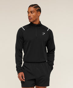 Gymshark Arrival Contrast 1/4 Zip Black