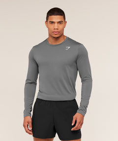 Gymshark Arrival Long Sleeve T-Shirt Silhouette Grey