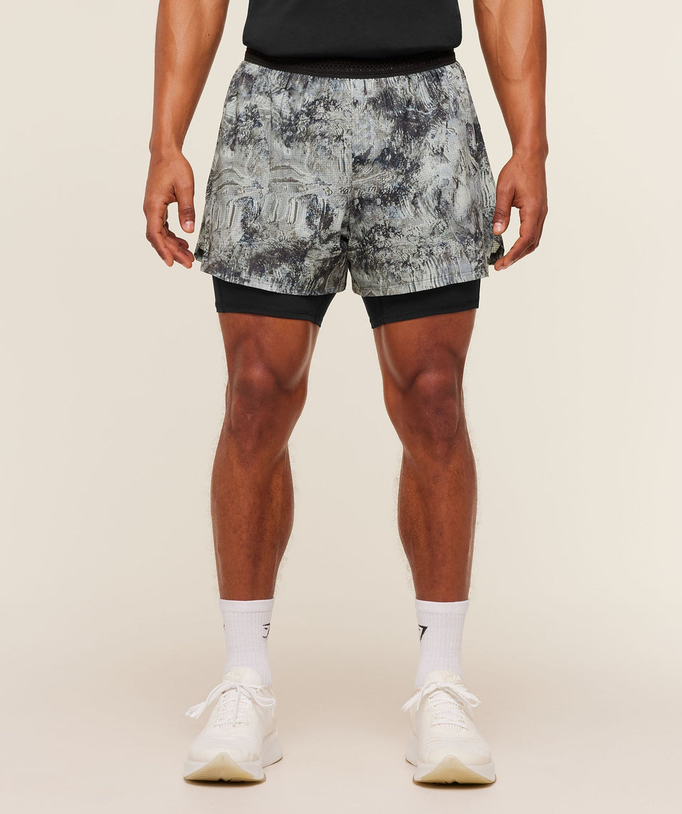 Gymshark Running 4" 2In1 Shorts Dark Grey