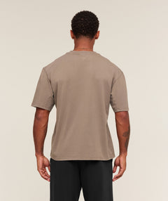 Gymshark Collegiate Washed T-Shirt oversized fit Soft Brown