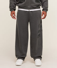 Gymshark Collegiate Washed Wide Leg Jogger - Asphalt Grey