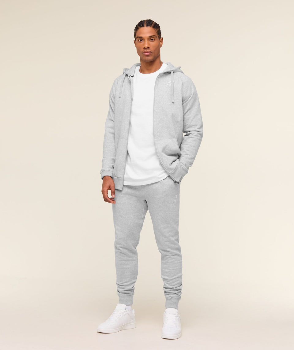 Gymshark Crest Joggers Light Grey Marl