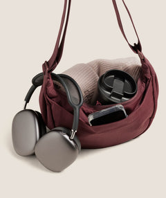 Women's Gymshark Pleat Crossbody Rich Maroon