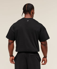 Gymshark Fade Graphic T-Shirt extreme oversized fit GS Black