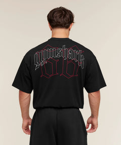 Gymshark Outline Graphic T-Shirt oversized fit Black