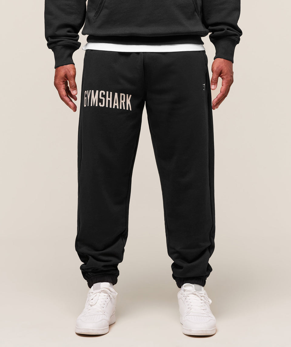 Gymshark Worn Graphic Joggers Black