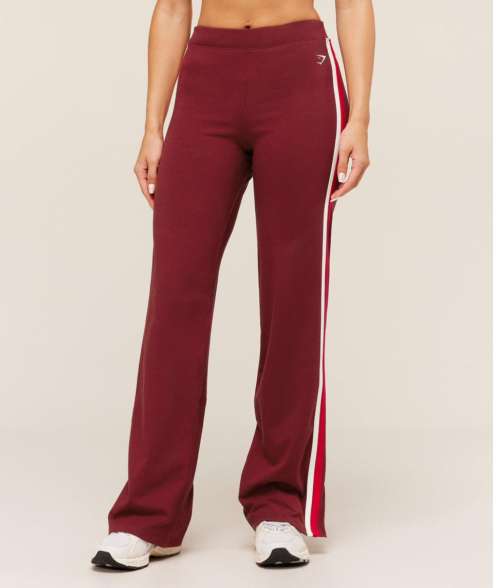 Gymshark Piping Wide Leg Pant - Sets Red/Carmine Red/Soft White