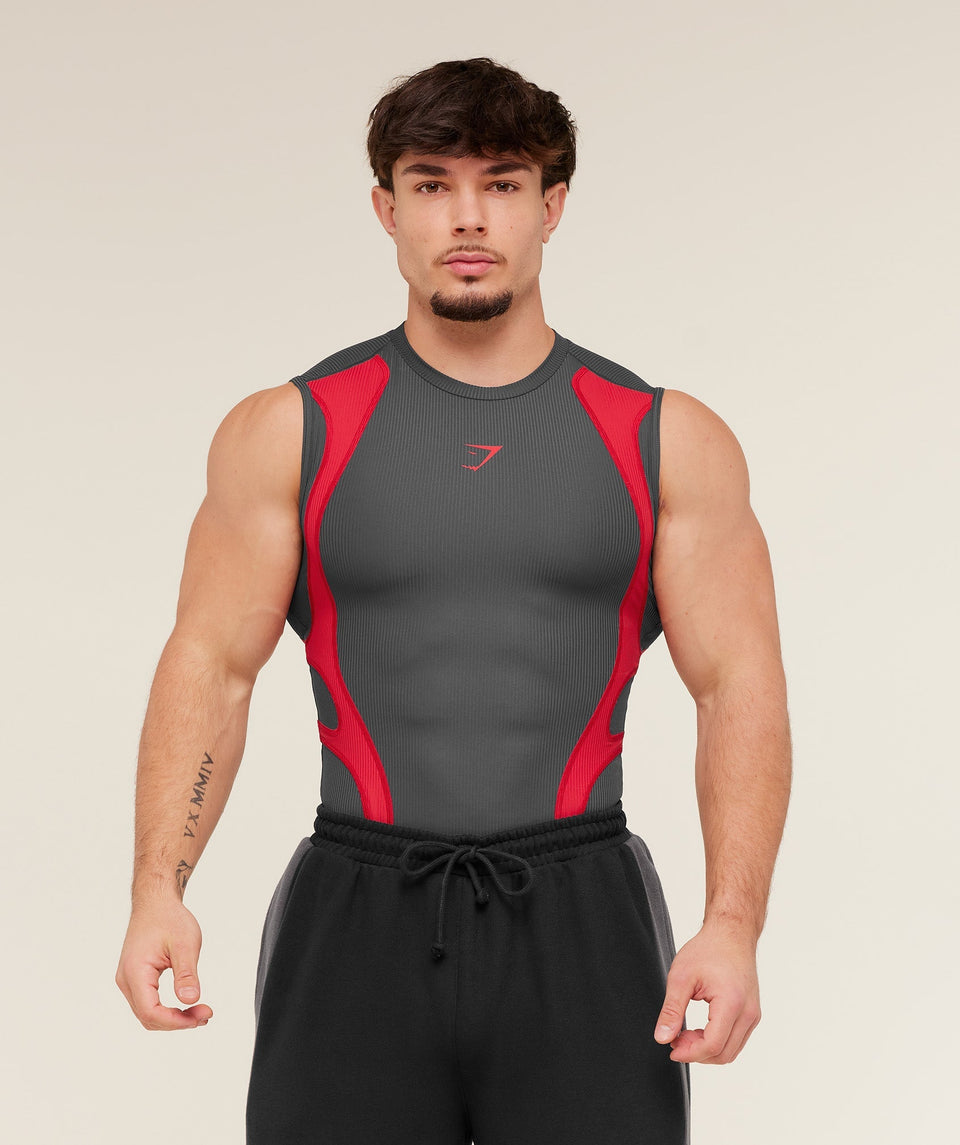 Gymshark x Carlos Belcast Tank Baselayer -  Onyx Grey