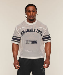 Gymshark Collective Mesh Contrast Jersey Tinted White
