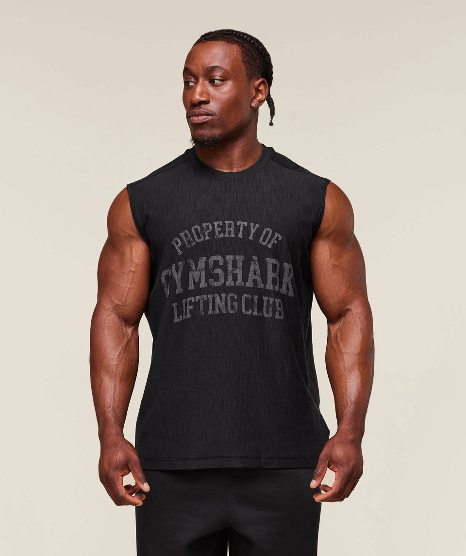 Gymshark Lightweight Slub Textured Tank - Black