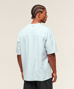 Gymshark Lightweight Slub Textured T-Shirt oversized fit Smoke Blue