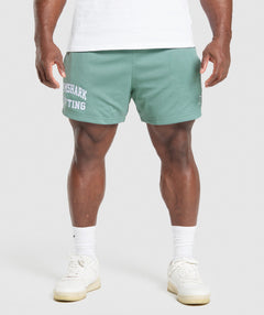 Gymshark Lifting Mesh 5" Shorts Celeste Blue