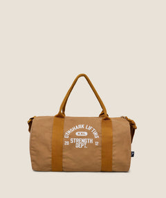 Gymshark Strength Dept Mini Canvas Duffle Bag Antique Gold