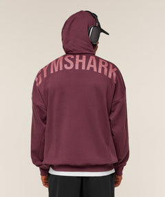Gymshark Power Oversized Hoodie GS Impact Burgundy