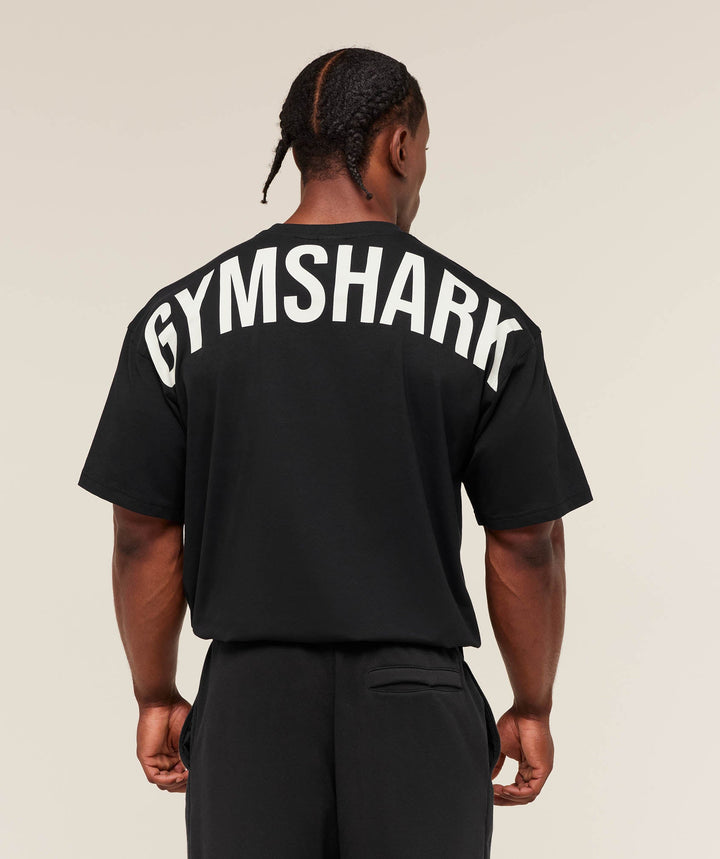 Power T-Shirt oversized fit Black/Oat White