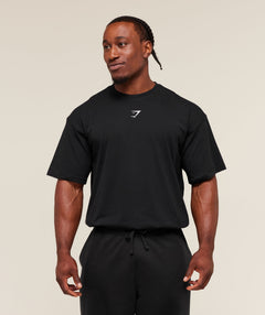 Power T-Shirt oversized fit Black/Oat White