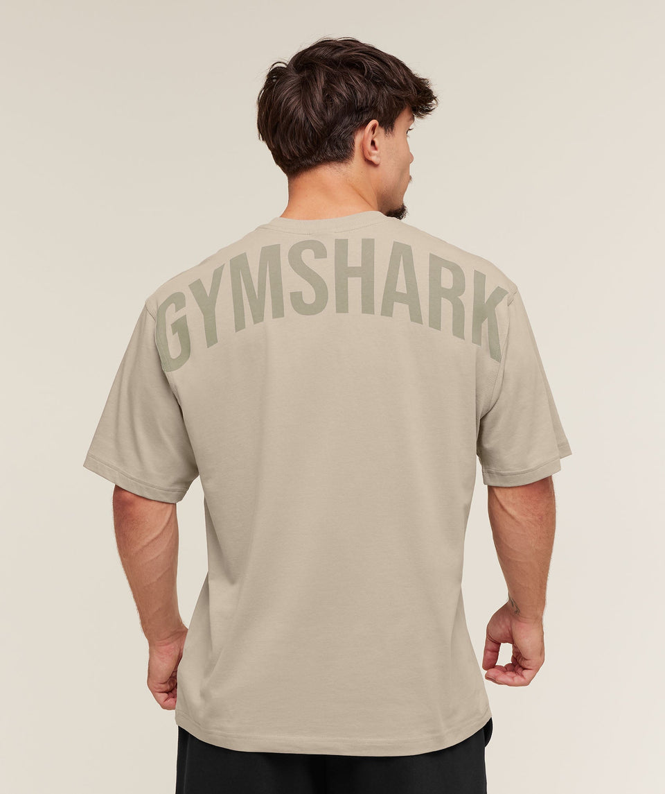 Power T-Shirt oversized fit Mushroom Grey