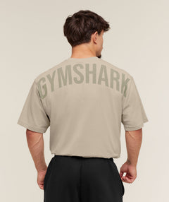 Power T-Shirt oversized fit Mushroom Grey