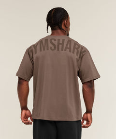 Power T-Shirt oversized fit Soft Brown