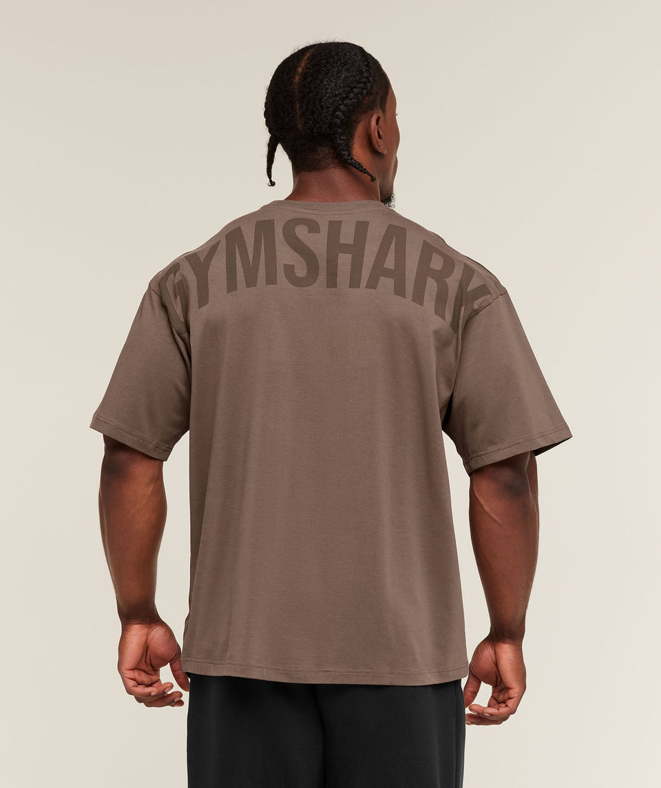 Power T-Shirt oversized fit Soft Brown