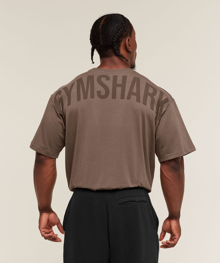 Power T-Shirt oversized fit Soft Brown