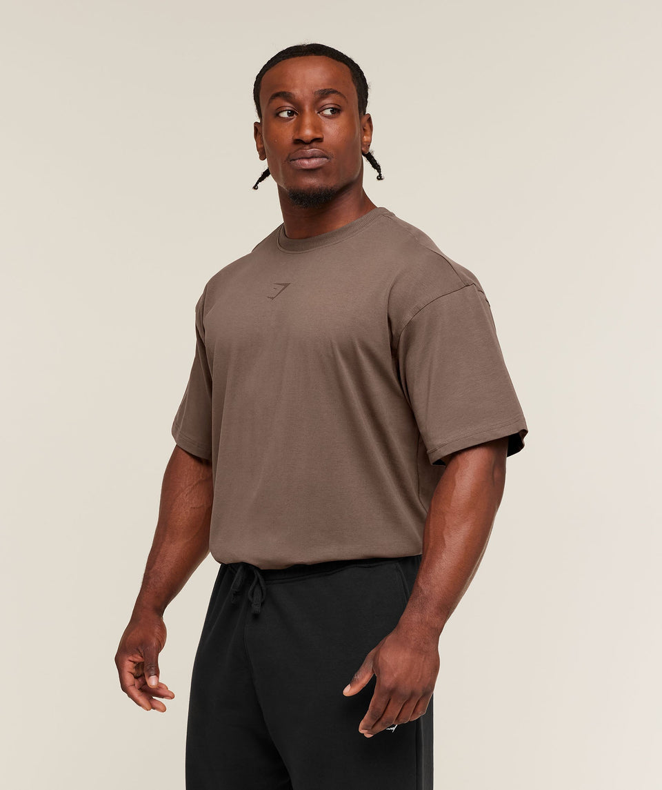 Power T-Shirt oversized fit Soft Brown
