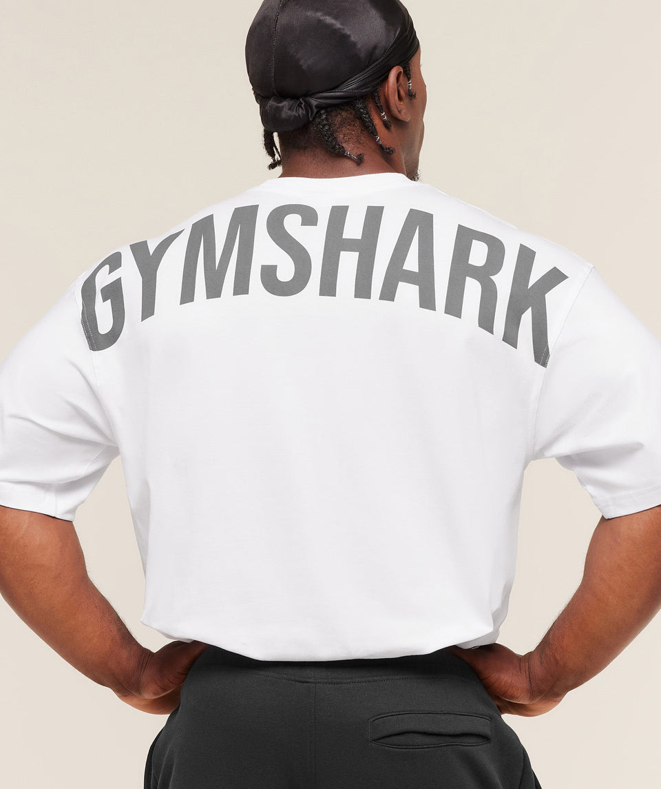 Gymshark Power T-Shirt oversized fit White