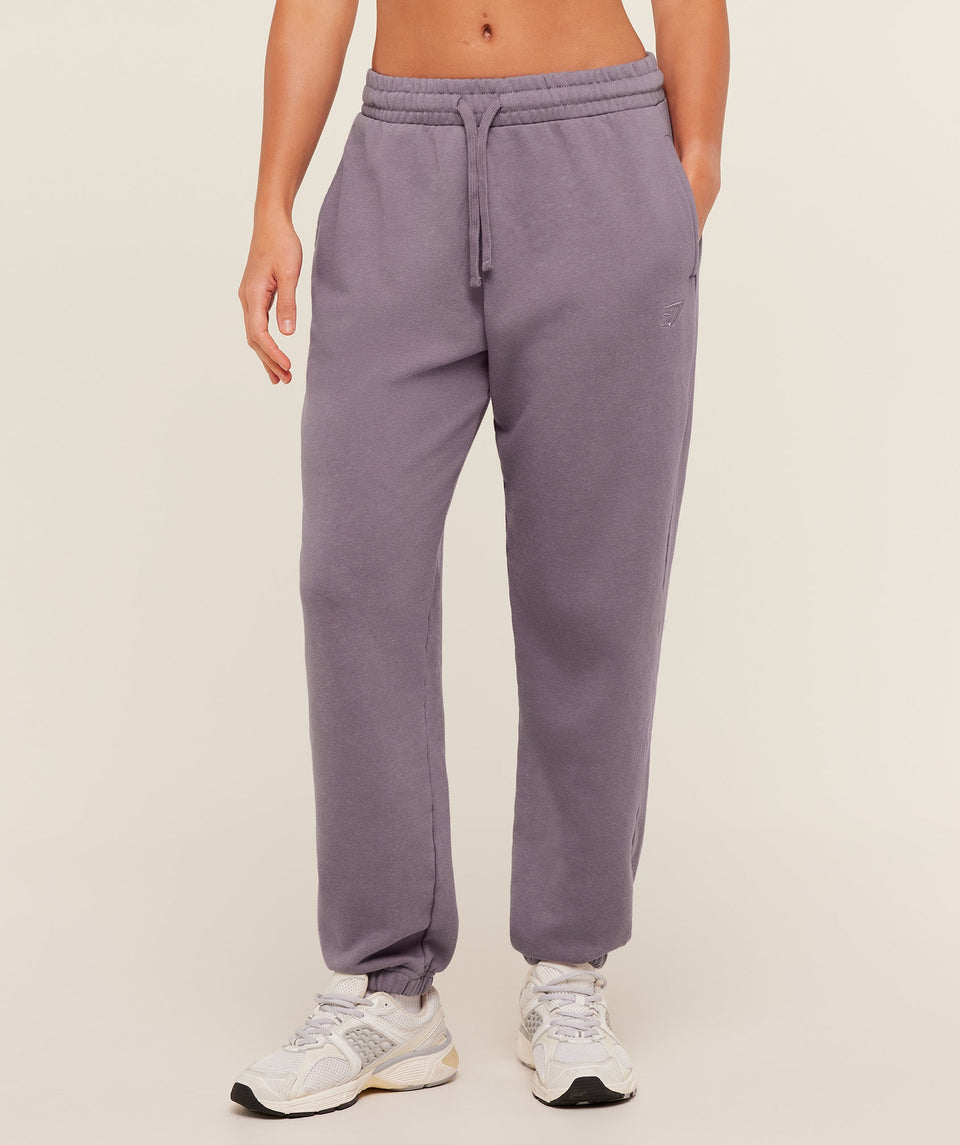 Gymshark Power Washed Cuff Joggers -  Dusk Purple/Acid Wash