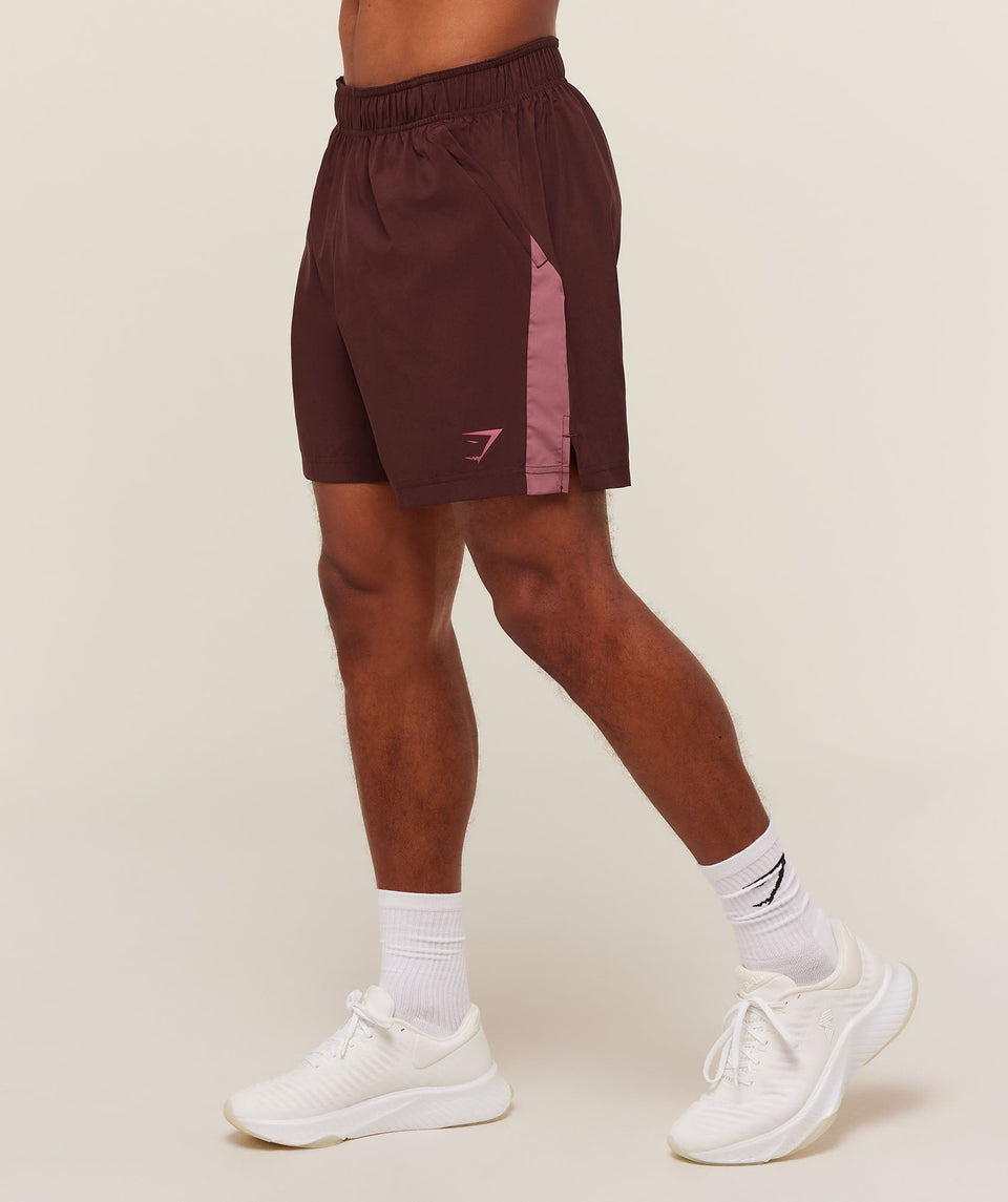 Gymshark Sport  7" Shorts - Rich Maroon/Reset Pink