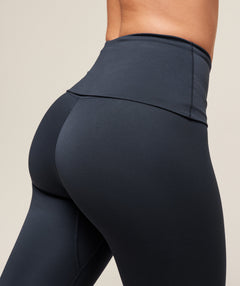 Women's Gymshark Training Foldover Leggings Heavy Blue