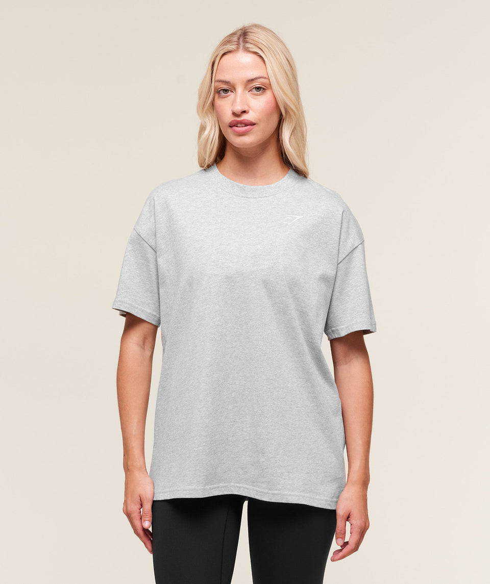 Gymshark Training Oversized T-Shirt  - Light Grey Marl
