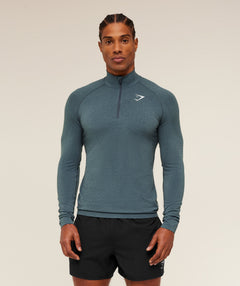 Gymshark Vital 1/4 Zip -  Iron Blue /  Stealth Blue
