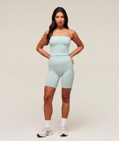 Women's Gymshark Everywear Warp Knit Cycling Shorts Frost Blue