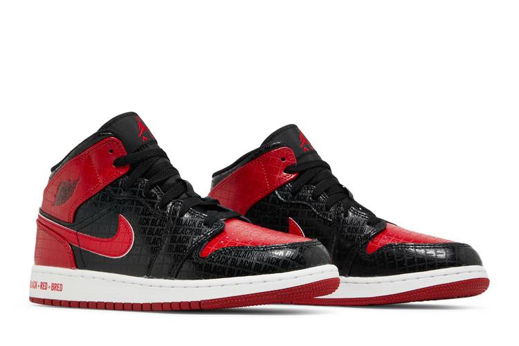 Jordan 1 Mid Bred Text