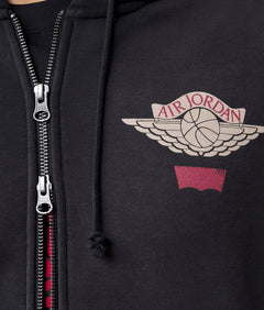 Jordan X LEVIS HOODIE BLACK/PALE IVORY-GYM RED