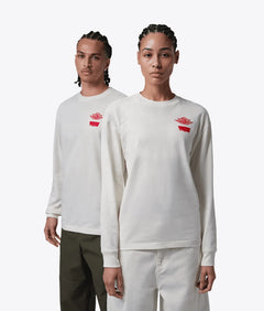 Jordan X LEVIS LONG SLEEVE TEE PALE IVORY/BLACK-UNIVERSITY RED