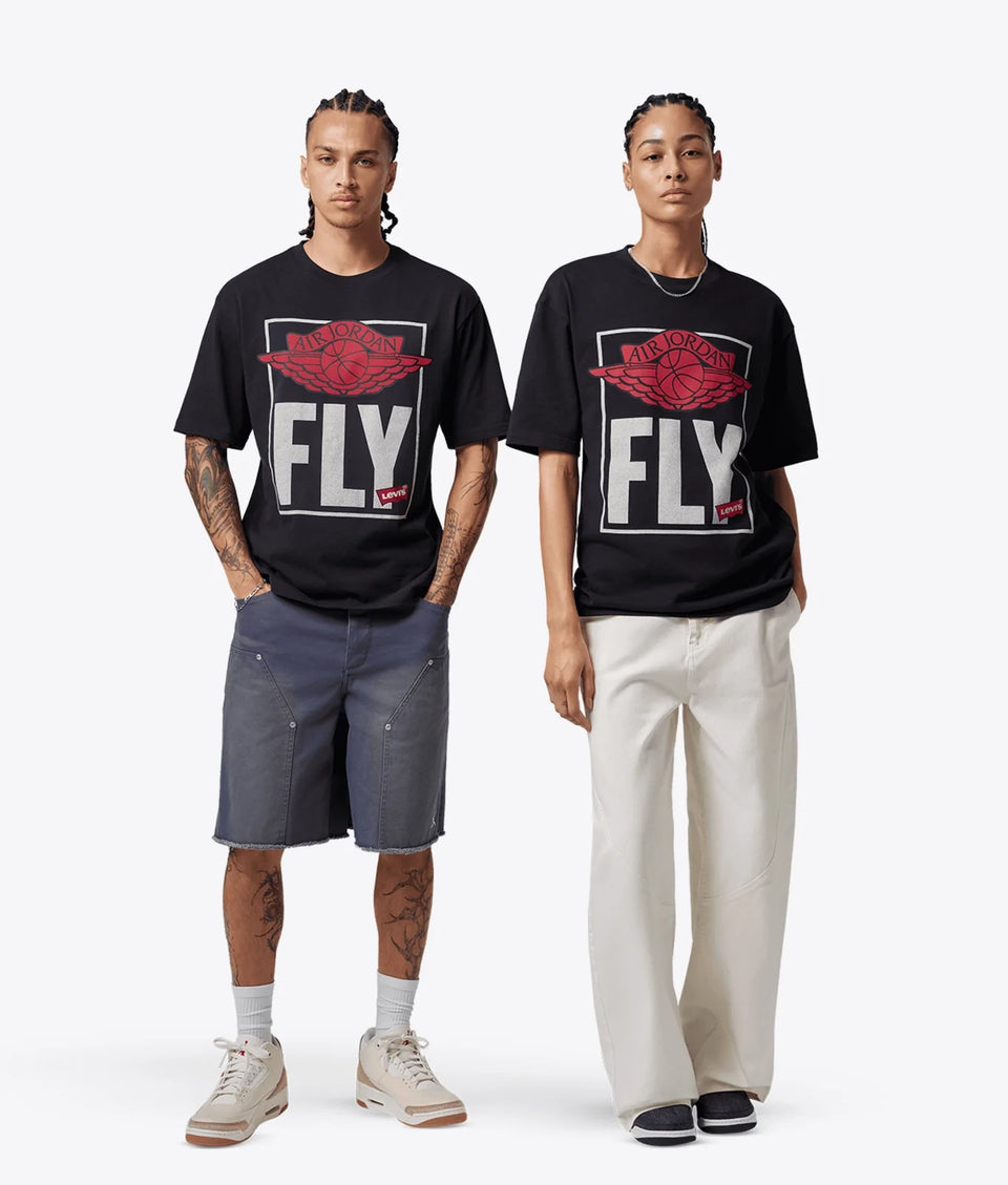 Jordan X LEVIS SHORT SLEEVE TEE BLACK