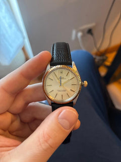 Rolex | Oyster Perpetual | 1005 | Steel | 33 mm | Leather | Gold | Automatic