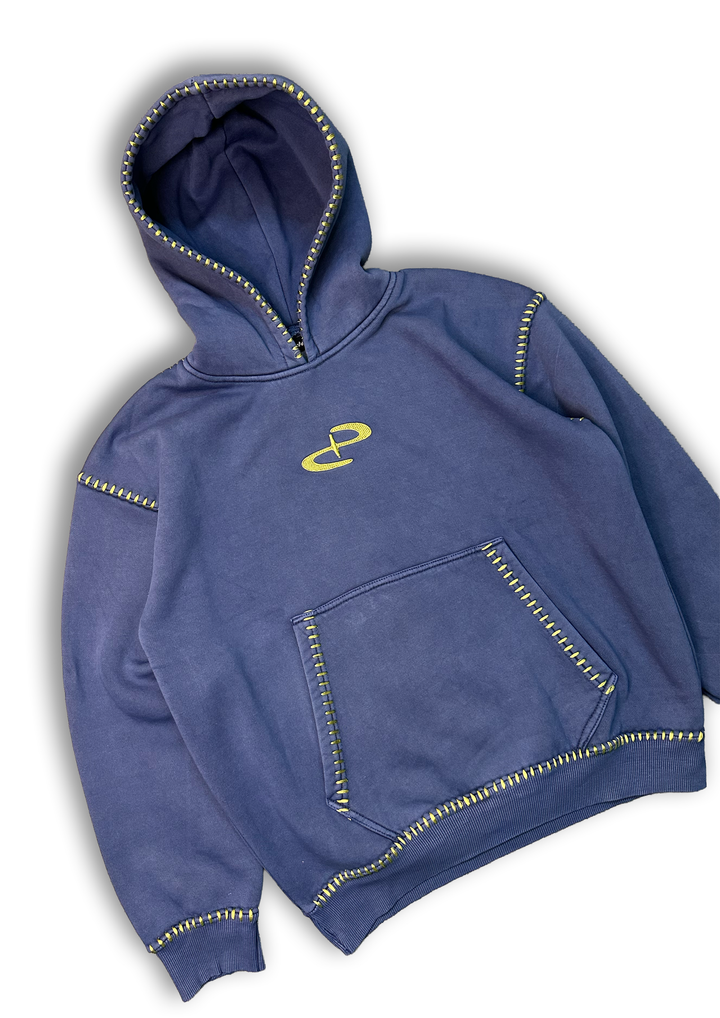 KANTHA INDIGO HOODIE