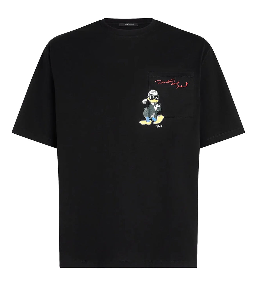 Karl Lagerfeld  Men Black Disney X KL Pocket T-Shirt
