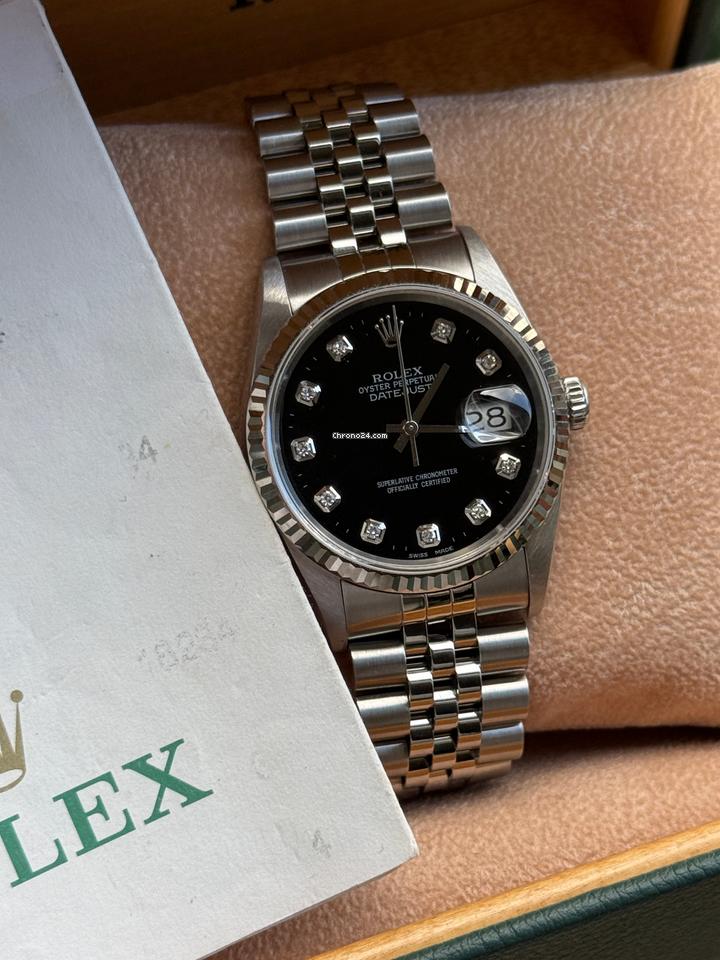Rolex | Datejust | 16234 | Steel | 36 mm | Steel | Black | Automatic