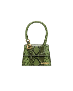 Jacquemus The Medium Chiquito With Buckle Signature Buckled Handbag Green