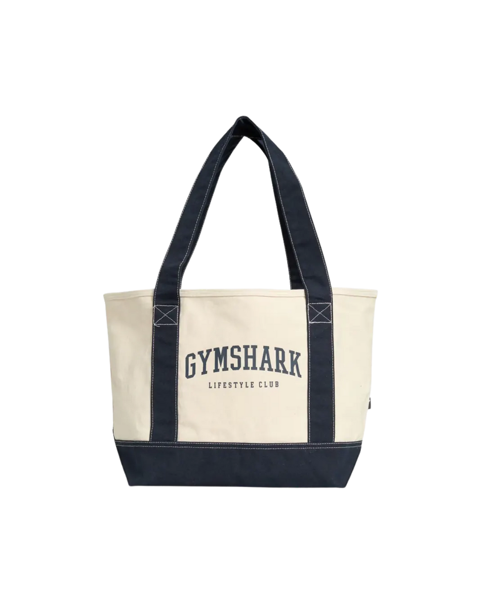 Women's Gymshark Collegiate Oversized Tote Oat White