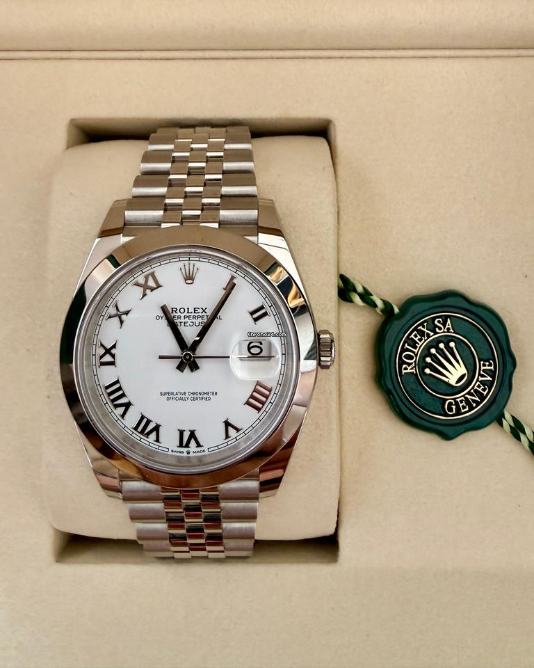 Rolex | Datejust | 126300-0016 | Steel | 41 x 48 mm | Steel | White | Automatic