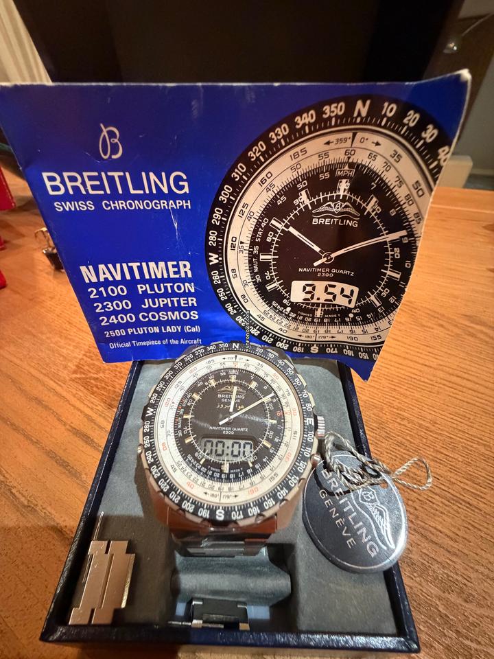 Breitling Navitimer Pluton Iran Airforce New Old Stock 1970 Iran Dial Logo