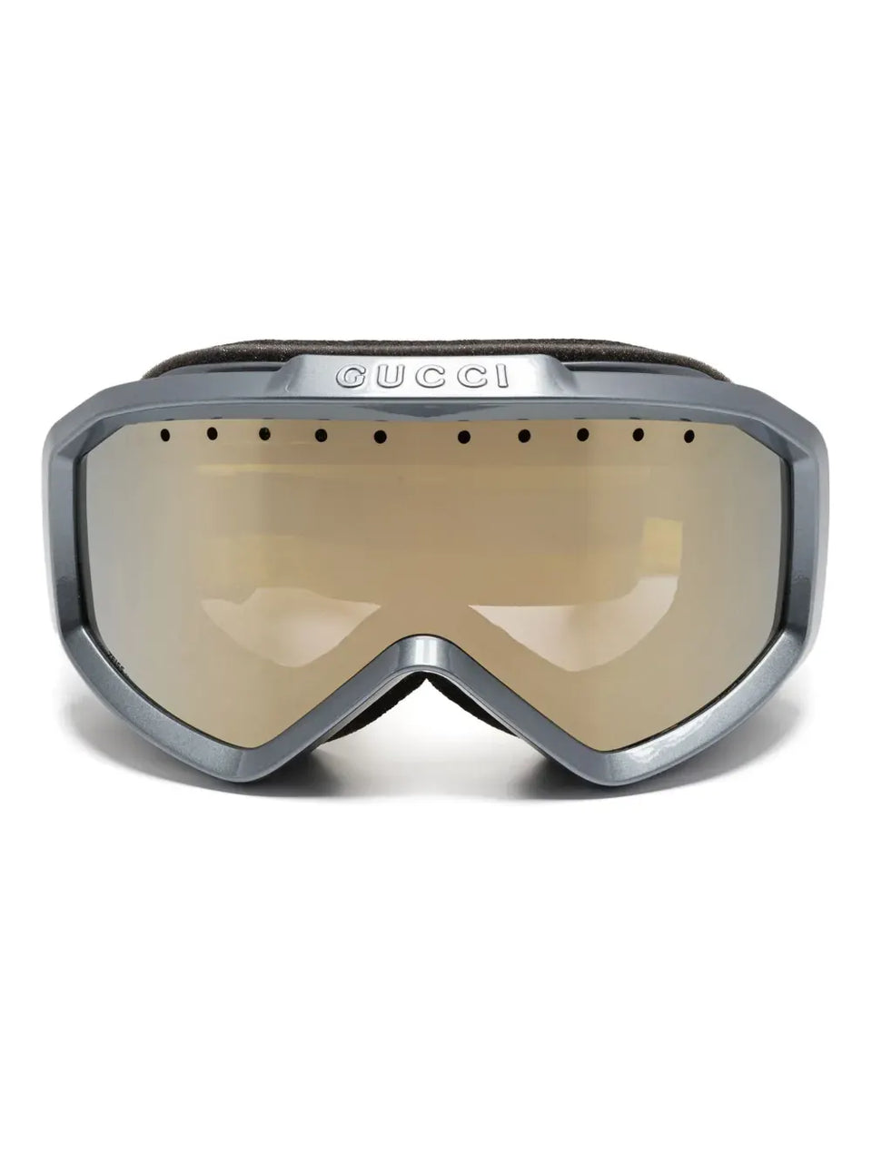 logo-embossed ski goggles