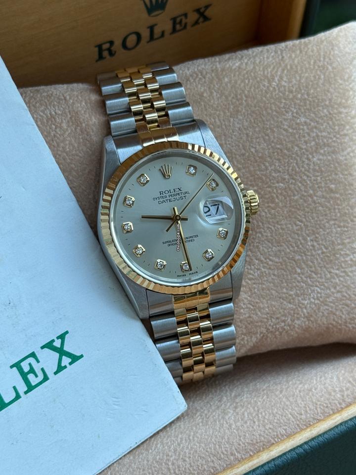 Rolex | Datejust | 16233 | Gold/Steel | 36 mm | Gold/Steel | Silver | Automatic