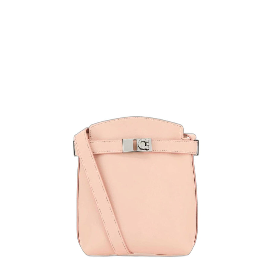 Ferragamo Pastel Pink Leather Gancini Phone Case