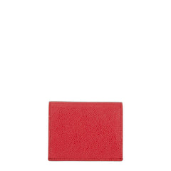 Pebble Grain Leather Anchor Double Card Holder